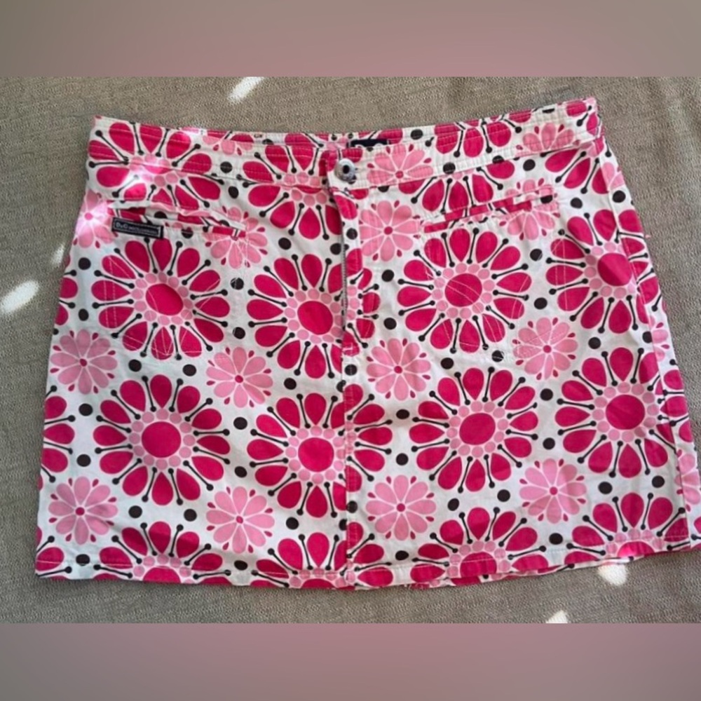 Dolce & Gabbana Italy Size 4 / 6 Vintage Vibrant Floral Pink Print Mini Skirt